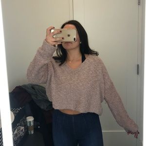 SOLD Free People Crop Sweater